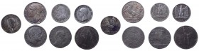 Vittorio Emanuele III (1900-1946) lotto composto da 7 monete FALSE D'EPOCA tutte in piombo - 1 da 10 Lire - 2 da 5 Lire - 2 da 2 Lire - 1 buono da 2 L...