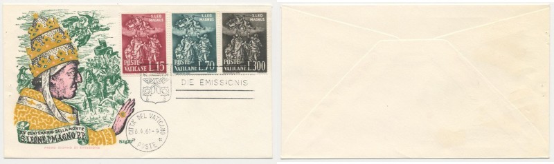 Vaticano - Emissione del 6 Aprile 1961 - XV Centenario della Morte di S.Leone Ma...