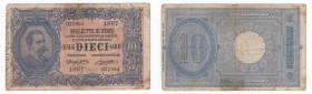 Regno d'Italia - Vittorio Emanuele III (1900-1943) - Biglietto di Stato - 10 lire tipo "effige di Umberto I" - Decreto 02-09-1914 - N° serie 1667 0229...