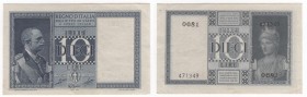 Regno d'Italia - Vittorio Emanuele III (1900-1943) - Biglietto di Stato - 10 lire tipo "Effige" - emissione 1944 XXII - N° serie 0681 471349 - Firme: ...