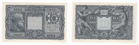Regno d'Italia - Luogotenenza di Umberto II (1944) - Biglietti di Stato - 10 lire tipo "Zeus" - Decreto 23-11-1944 - N° serie 0559 578423 - Firme: Bol...