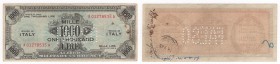 Occupazione degli Alleati in Italia (10 luglio 1943 - 2 maggio 1945) - 1000 AM lire bilingue - obliterato FALSO con relativo timbro al R/ PADOVA 14-9-...