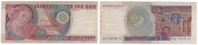 Repubblica Italiana - 100000 lire tipo "Botticelli" - Contrassegno: Stemmi delle Repubbliche Marinare - Decreto 20-06-1974 - N° serie HA 524729 G - Fi...