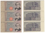 Lotti - Repubblica Italiana - Lotto di 3 banconote tipo "Verdi II tipo" con numeri di serie vicini - Contrassegno: medusa - Decreto 20-05-1981- N°seri...