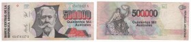 Argentina - Repubblica d'Argentina (dal 1816) 500000 australes tipo "Quintana" - Banco Central de la Republica Argentina - emissione del 1990-1991 - N...