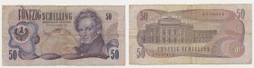 Austria - Repubblica d'Austria (dal 1955) - Banca Nazionale Austriaca - 50 scellini tipo "Ferdinand Raimund" - emissione del 2 gennaio 1970 - N° serie...