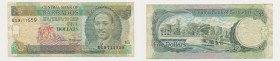 Barbados - Elisabetta II (dal 1952) - Central bank of Barbados, 5 dollari tipo "Sir Frank Worrell" - emissione del 1995-1996 - N°serie G19711559 - Fir...