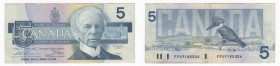 Canada - Elisabetta II (dal 1952) - Bank of Canada/Banque du Canada - 5 dollari tipo "Laurier"- 1986 - N° serie FPA9184406 - P#95b

BB

 Worldwide...