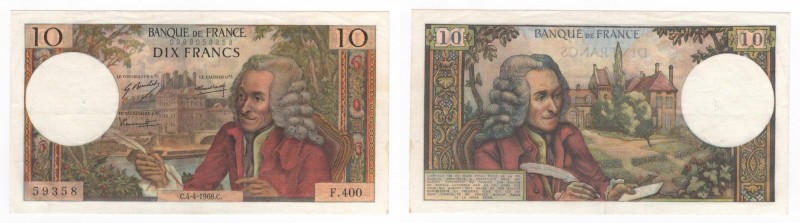 Francia - Quinta Repubblica (dal 1958) - 10 franchi tipo "Voltaire" - Banque de ...