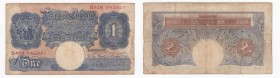 Gran Bretagna - Giorgio VI (1938 - 1952) - Bank of England - 1 pound - emissione del 1940-1948 - firme K. O. Peppiatt - N° serie D42H 945921 -P# 367
...