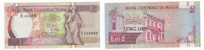 Malta - Repubblica di Malta (dal 1964) 2 liri - emissione del 1994 - N°serie A/9...