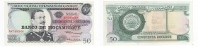 Mozambico - Repubblica del Mozambico (dal 1975) 50 escudos - Banco Nacional Ultramarino - emissione del 27-10-1970 - N°serie A9748266 - P#116

FDS
...