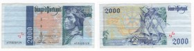 Portogalllo - Repubblica portoghese (dal 1974) - 2000 escudos tipo "Dias"- Banco u Portugal - Emissione dell' 1 febbraio 1996 - N° serie A53028129 - P...