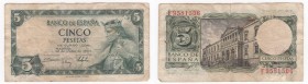Spagna -&nbsp;5 Pesetas - Banco de Espana - emissione del 22-07-1954 - N&deg; serie F 9581506 - P#146a

SPL

 Shipping only in Italy.Delivery to f...