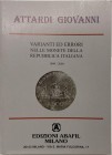 Giovanni Attardi - Varianti ed errori nella monete della Repubblica Italiana 1999/2000 - Anno di pubblicazione: 1999

n.a.

 Worldwide shipping