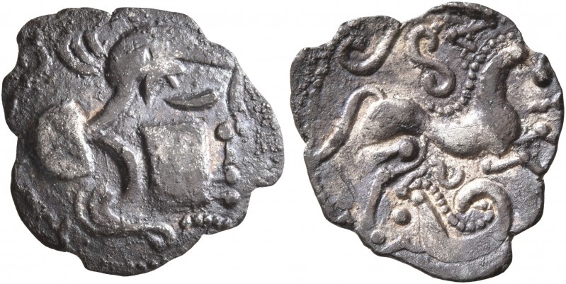 NORTHWEST GAUL. Aulerci Cenomani. Circa 80-50 BC. 'Obol' (Silver, 15 mm, 0.83 g,...