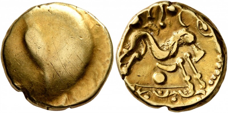 NORTHEAST GAUL. Ambiani. Circa 60-30 BC. Stater (Gold, 16 mm, 6.17 g), 'statére ...