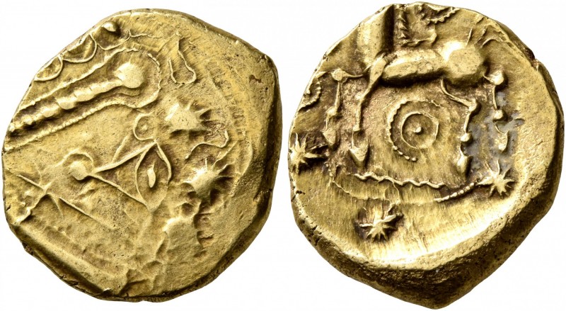 NORTHEAST GAUL. Remi. Late 2nd to mid 1st century BC. Stater (Electrum, 18 mm, 6...