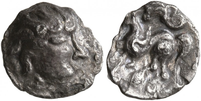 MIDDLE DANUBE. Uncertain tribe. 2nd-1st centuries BC. Obol (Silver, 9 mm, 0.52 g...