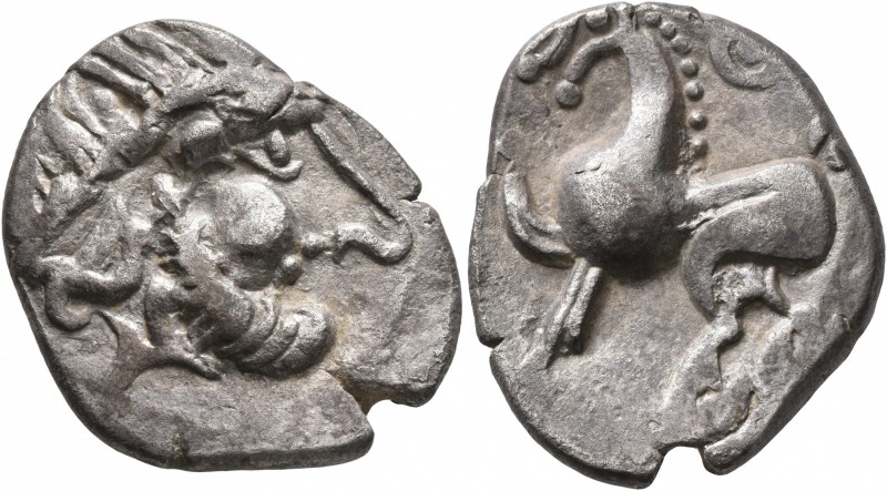 MIDDLE DANUBE. Uncertain tribe. 2nd-1st centuries BC. 'Tetradrachm' (Silver, 25 ...