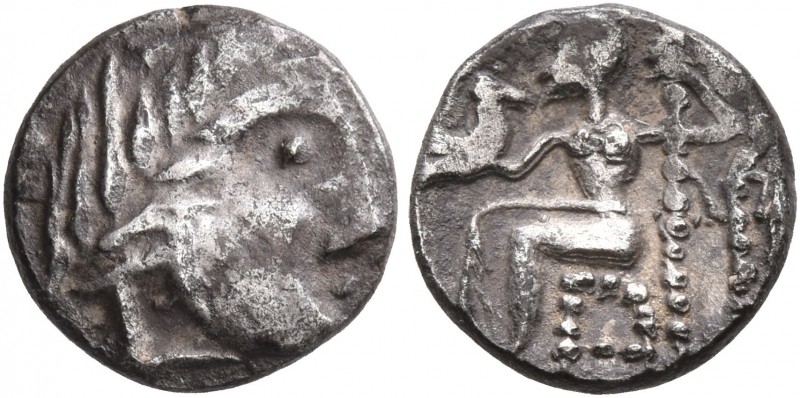 LOWER DANUBE. Uncertain tribe. Circa 2nd century BC. Obol (Silver, 10 mm, 0.94 g...