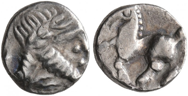 LOWER DANUBE. Uncertain tribe. Circa 2nd-1st centuries BC. 'Obol' (Silver, 8 mm,...