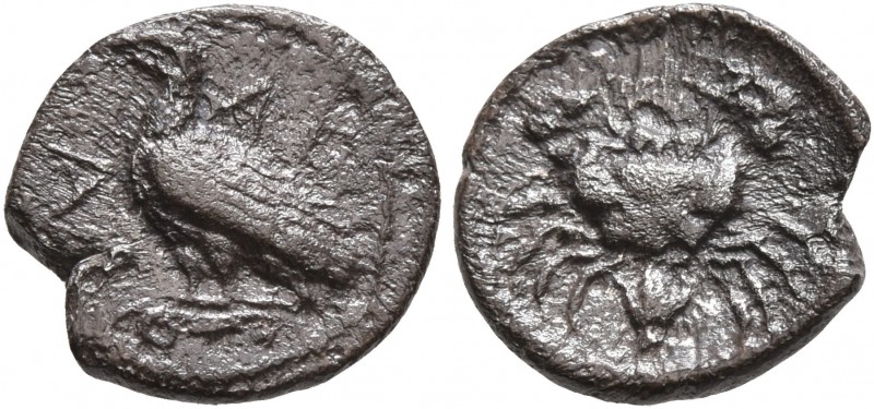 SICILY. Akragas. Circa 450-440 BC. Litra (Silver, 10 mm, 0.72 g, 12 h). AK-PA Ea...
