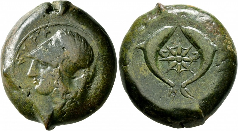 SICILY. Syracuse. Dionysios I, 405-367 BC. Drachm (Bronze, 31 mm, 37.00 g, 7 h)....