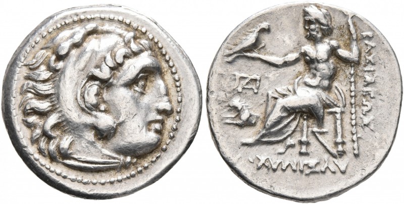 KINGS OF THRACE. Lysimachos, 305-281 BC. Drachm (Silver, 19 mm, 4.28 g, 7 h), in...