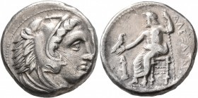 KINGS OF MACEDON. Alexander III ‘the Great’, 336-323 BC. Tetradrachm (Silver, 24 mm, 17.00 g, 3 h), Amphipolis, circa 325-323/2. Head of Herakles to r...
