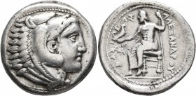 KINGS OF MACEDON. Alexander III ‘the Great’, 336-323 BC. Tetradrachm (Silver, 26 mm, 16.58 g, 6 h), Amphipolis, struck under Antipater, 323-317. Head ...