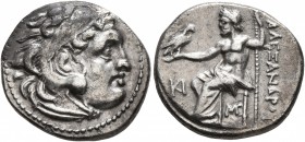KINGS OF MACEDON. Alexander III ‘the Great’, 336-323 BC. Drachm (Silver, 17 mm, 4.00 g, 4 h), Lampsakos, struck under Antigonos I Monophthalmos, circa...