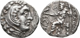 KINGS OF MACEDON. Alexander III ‘the Great’, 336-323 BC. Drachm (Silver, 17 mm, 4.01 g, 5 h), Chios, circa 290-275. Head of Herakles to right, wearing...