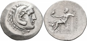 KINGS OF MACEDON. Alexander III ‘the Great’, 336-323 BC. Tetradrachm (Silver, 34 mm, 16.21 g, 1 h), Alabanda, circa 185-173. Head of Herakles to right...