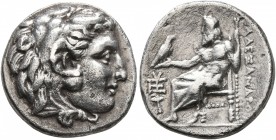 KINGS OF MACEDON. Alexander III ‘the Great’, 336-323 BC. Drachm (Silver, 17 mm, 4.00 g, 12 h), Sardes, struck under Menander, circa 323/2. Head of Her...