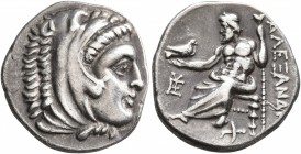 KINGS OF MACEDON. Alexander III ‘the Great’, 336-323 BC. Drachm (Silver, 17 mm, 4.24 g, 12 h), Sardes, struck under Menander, circa 323/2. Head of Her...