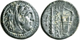 KINGS OF MACEDON. Alexander III ‘the Great’, 336-323 BC. AE (Bronze, 19 mm, 6.00 g, 12 h), uncertain mint in western Asia Minor, circa 323-310. Head o...