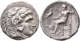 KINGS OF MACEDON. Alexander III ‘the Great’, 336-323 BC. Tetradrachm (Silver, 26 mm, 17.09 g, 1 h), uncertain mint in Coelesyria or Phoenicia, circa 3...