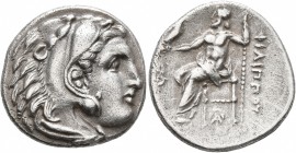 KINGS OF MACEDON. Philip III Arrhidaios, 323-317 BC. Drachm (Silver, 18 mm, 4.16 g, 4 h), Lampsakos, struck under Leonnatos, Arrhidaios or Antigonos I...