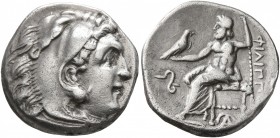 KINGS OF MACEDON. Philip III Arrhidaios, 323-317 BC. Drachm (Silver, 17 mm, 4.20 g, 1 h), Lampsakos, struck under Leonnatos, Arrhidaios or Antigonos I...