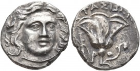 KINGS OF MACEDON. Perseus, 179-168 BC. Drachm (Silver, 15 mm, 2.78 g, 12 h), Third Macedonian War issue. Rhodian standard. Uncertain mint in northern ...