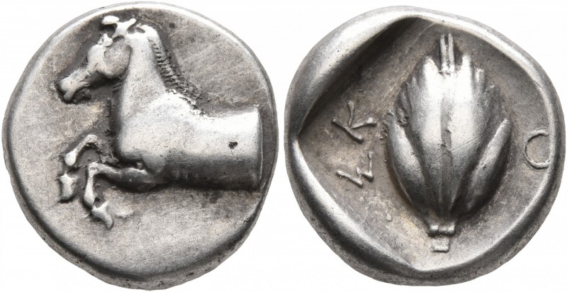 THESSALY. Skotussa. Circa 465-460 BC. Drachm (Silver, 17 mm, 6.06 g, 7 h). Forep...