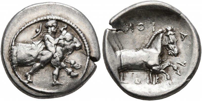 THESSALY. Trikka. Circa 440-400 BC. Hemidrachm (Silver, 16 mm, 2.85 g, 11 h). He...