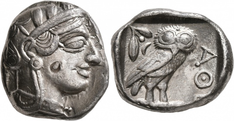 ATTICA. Athens. Circa 430s-420s BC. Tetradrachm (Silver, 24 mm, 17.08 g, 10 h). ...