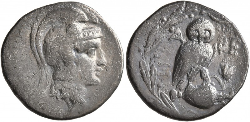 ATTICA. Athens. Circa 165-42 BC. Drachm (Silver, 19 mm, 3.99 g, 12 h), 148-138. ...