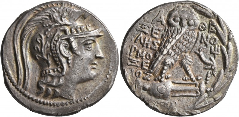 ATTICA. Athens. Circa 165-42 BC. Tetradrachm (Silver, 29 mm, 16.21 g, 12 h), Xen...