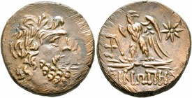 PAPHLAGONIA. Sinope. Circa 85-65 BC. AE (Orichalcum, 20 mm, 7.86 g, 12 h). Laureate head of Zeus to right. Rev. ΣINOΠHΣ Eagle standing left on thunder...