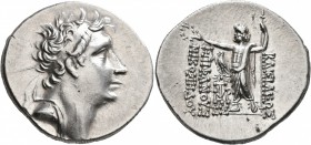 KINGS OF BITHYNIA. Nikomedes IV Philopator, 94-74 BC. Tetradrachm (Silver, 33 mm, 16.88 g, 12 h), Nikomedia, CY 206 = 93/2. Diademed head of Nikomedes...