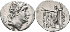 KINGS OF BITHYNIA. Nikomedes IV Philopator, 94-74 BC. Tetradrachm (Silver, 32 mm, 16.56 g, 11 h), Nikomedia, CY 207 = 92/1. Diademed head of Nikomedes...