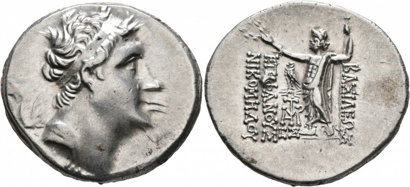 KINGS OF BITHYNIA. Nikomedes IV Philopator, 94-74 BC. Tetradrachm (Silver, 33 mm...